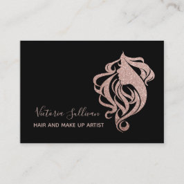 Snyggt Black Ro Glitter Makeup Artist Hair Visitkort