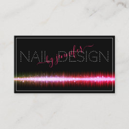 Snyggt Black Rosa Färgad Nagel Studio Möte Visitkort