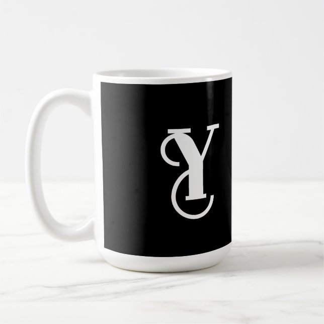 Snyggt Black & White Coffee Mugg (Vänster)
