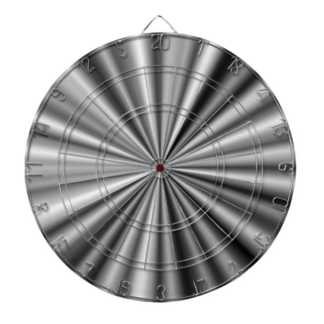 Snyggt Black White Grått Silver Mönster Darttavla (Framsidan)