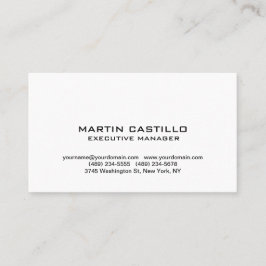 Snyggt Black White Modern Professionell Visitkort