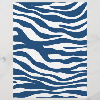 Snyggt Blåhavsblått Zebra tryck Mönster