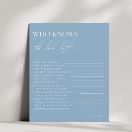 Snyggt Blått Vem Känner Bruden Bäst Spel