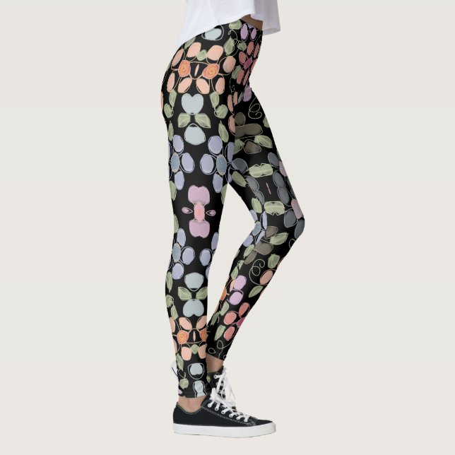 Snyggt Blomhalsar Leggings (Höger)