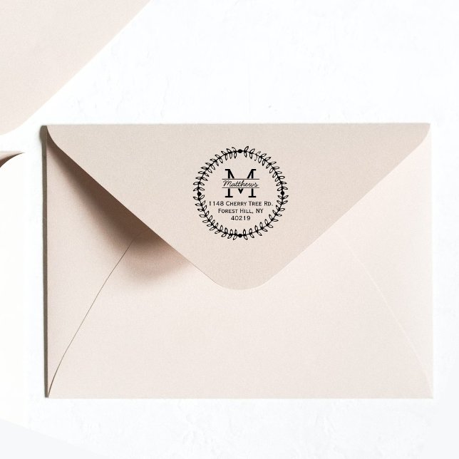 Snyggt Blommigt Anpassningsbar för andning Monogra Stämpel (Skapare uppladdad)