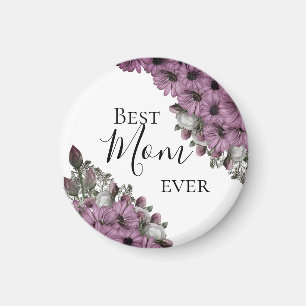 Snyggt Blommigt Bästa Mamma någonsin Magnet