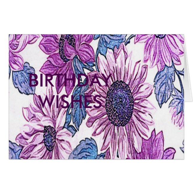 Snyggt Blommönster Hälsningskort (Framsidan Horizontal)