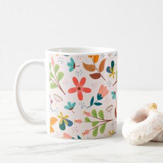 Snyggt Blommönster Kaffemugg