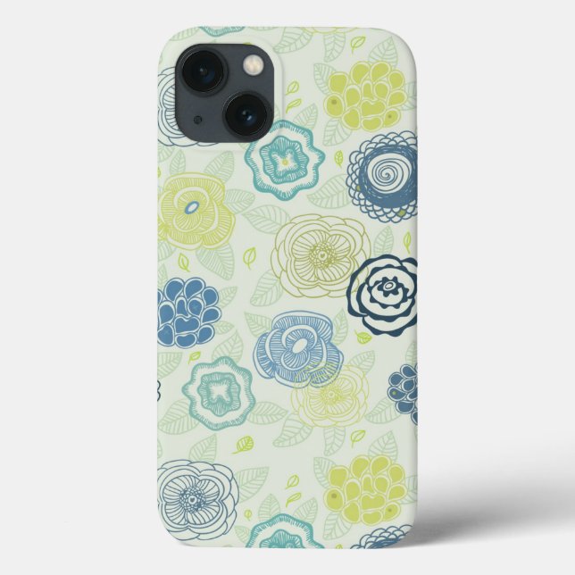 Snyggt blommönster med söta blommor (Baksida)