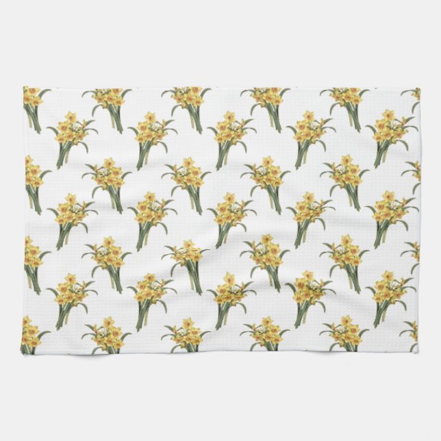 Snyggt Blommönster Towel Kökshandduk (Horisontell)