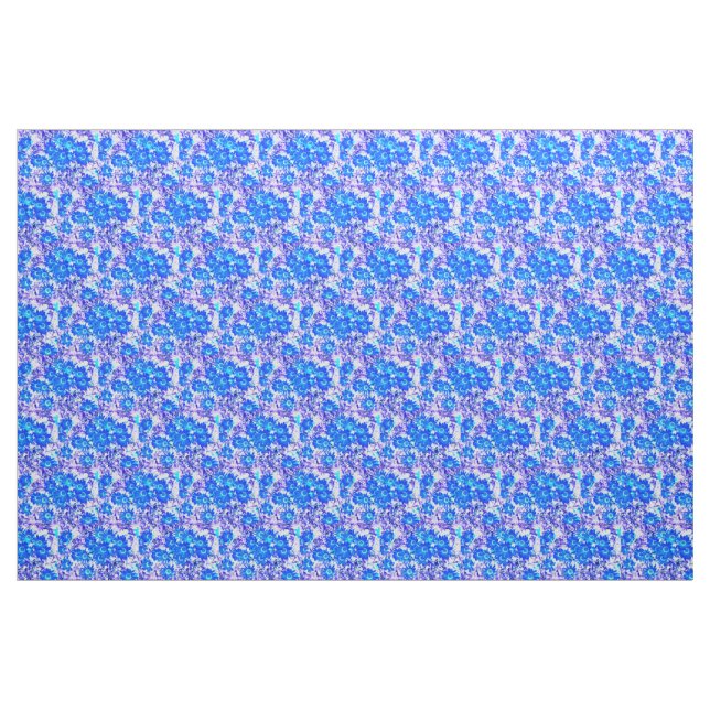 Snyggt blomutseende blått tyg (Fat Quarter)