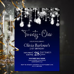 Snyggt Blue 21:a födelsedagen Party Inbjudningar<br><div class="desc">Öka firande på din hedersgästs milstolpe med den här blåa 21-årsfestinbjudan. Den är stilt modern och anger perfektens ton för en oförglömlig kväll. Att anpassa inbjudningarna är bara att fylla i de viktigaste detaljerna med hjälp av de medföljande textmallarna. Du kan välja mellan olika pappra typer och stilar i hörnet...</div>