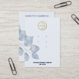 Snyggt Blue Botanical Necklace Visning Visitkort