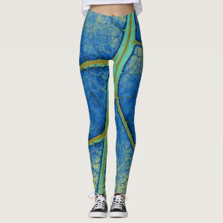 Snyggt Blue Löv Leggings