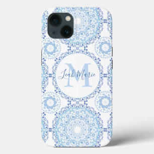 Snyggt Blue Mandala Monogram Personlig