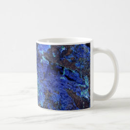 Snyggt Blue Marble Stone Kaffemugg