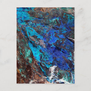 Snyggt Blue Marble Stone Vykort