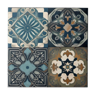 Snyggt Blue Moroccan Tile Design Kakelplatta