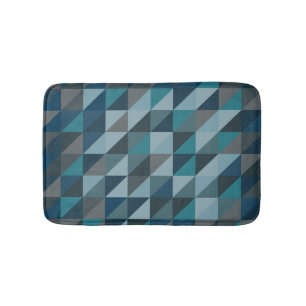Snyggt Blue Ombre Modern Geometric Mönster Badrumsmatta