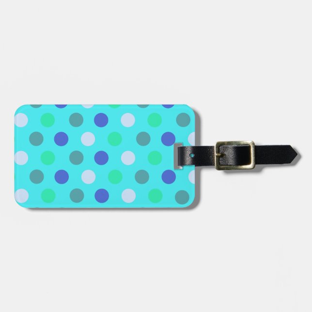 Snyggt Blue Polka dots Bagagebricka (Horisontell Framsida)