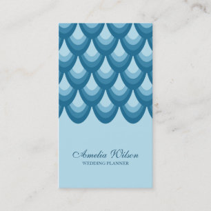 Snyggt Blue TearDrop Geometric Social Media Visitkort