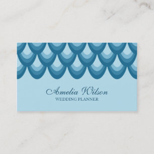 Snyggt Blue TearDrop Geometric Social Media Visitkort