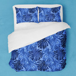 Snyggt Blue Tropical Löv Seamless Mönster