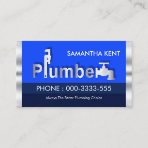 Snyggt Blue Vatten Plumber Signage Visitkort