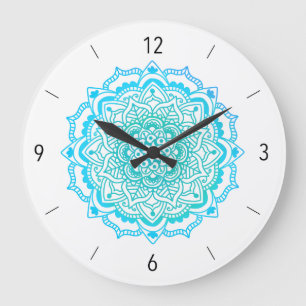 Snyggt Bohemian Turcos Mandala Large Clock Stor Klocka