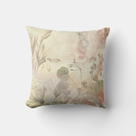 Snyggt Botanical Cottagecore Blommigt | Elfenbensk Kudde