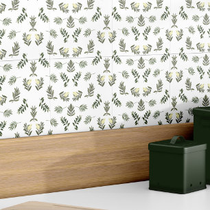 Snyggt Botaniskt grönt Modern Rustic Elegant Kakelplatta
