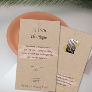 Snyggt Boutique Logotyp Kraft Clothing Pris Märkre Visitkort