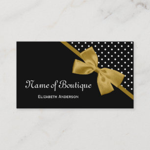 Snyggt Boutique Polka dots Elegant Guld Ribbon Visitkort