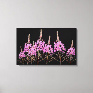Snyggt bra art lila rosa willfire blommigt boho canvastryck