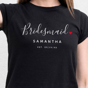Snyggt Bridesmaid Bröllop T Shirt