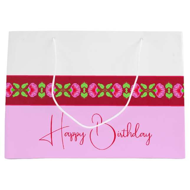 Snyggt Bright Rosa och Blommigt (Framsidan)