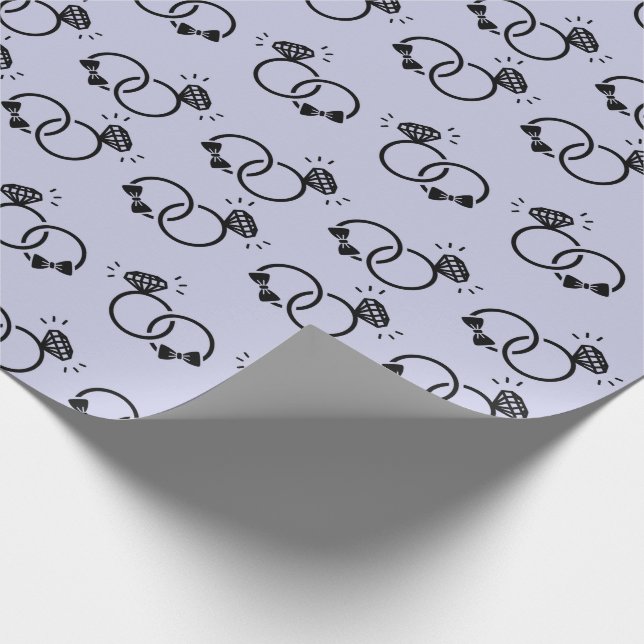 Snyggt Bröllop Ringar för Förlovning Gifts sömlös Presentpapper (Hörn)