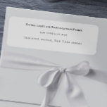 Snyggt Bröllop Svartvit Returadress Returadress Etikett<br><div class="desc">Snyggt Bröllop Black White Return-adressetikett för dina bröllop-kuvert</div>