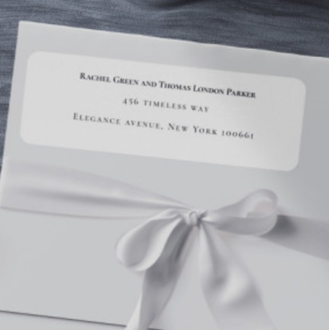 Snyggt Bröllop Svartvit Returadress Returadress Etikett (Stylish Wedding Black White Return Address Label.jpg)