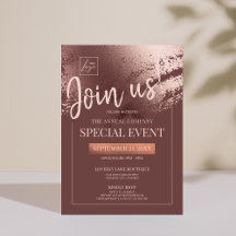 Snyggt bronze Corporate speciell event inbjudan