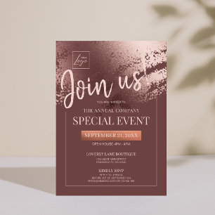 Snyggt bronze Corporate speciell event inbjudan
