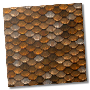 Snyggt Bronze Metallic Mönster Kakelplatta