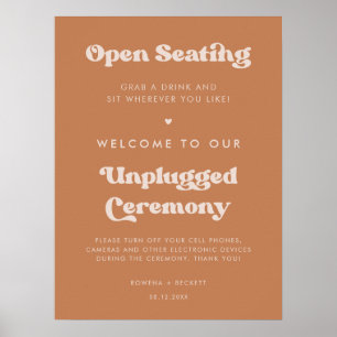 Snyggt Brown Open-sittplats Opluggad ceremoni Poster