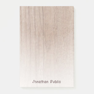 Snyggt Brunt Wood-utseende med tryckt Elegant Post-it Block