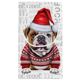 Snyggt Bulldog och Woof Ord Art-jul