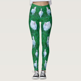 Snyggt Bunny Rabbit Animal Grass Leggings