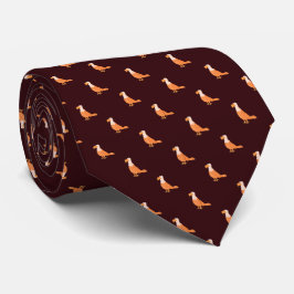 Snyggt Burgundy Orange Eagle Sömlös Mönster Slips