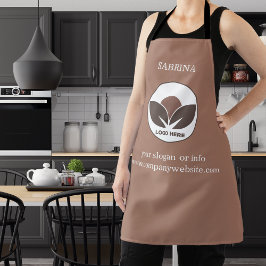 Snyggt Business Logotyp Apron | Mocha Mousse