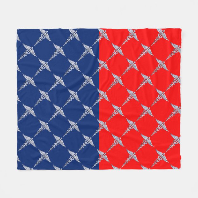 Snyggt Caduceus Medical Symbol League Fleecefilt (Framsidan (Horisontell))