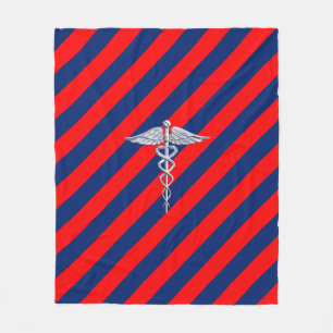 Snyggt Caduceus Medical Symbol League Fleecefilt